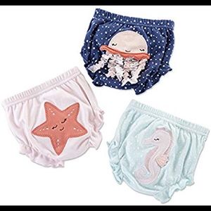 Under the sea girls diaper cover set. 3 included